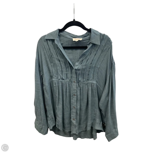 Top Long Sleeve By Listicle In Green, Size: S