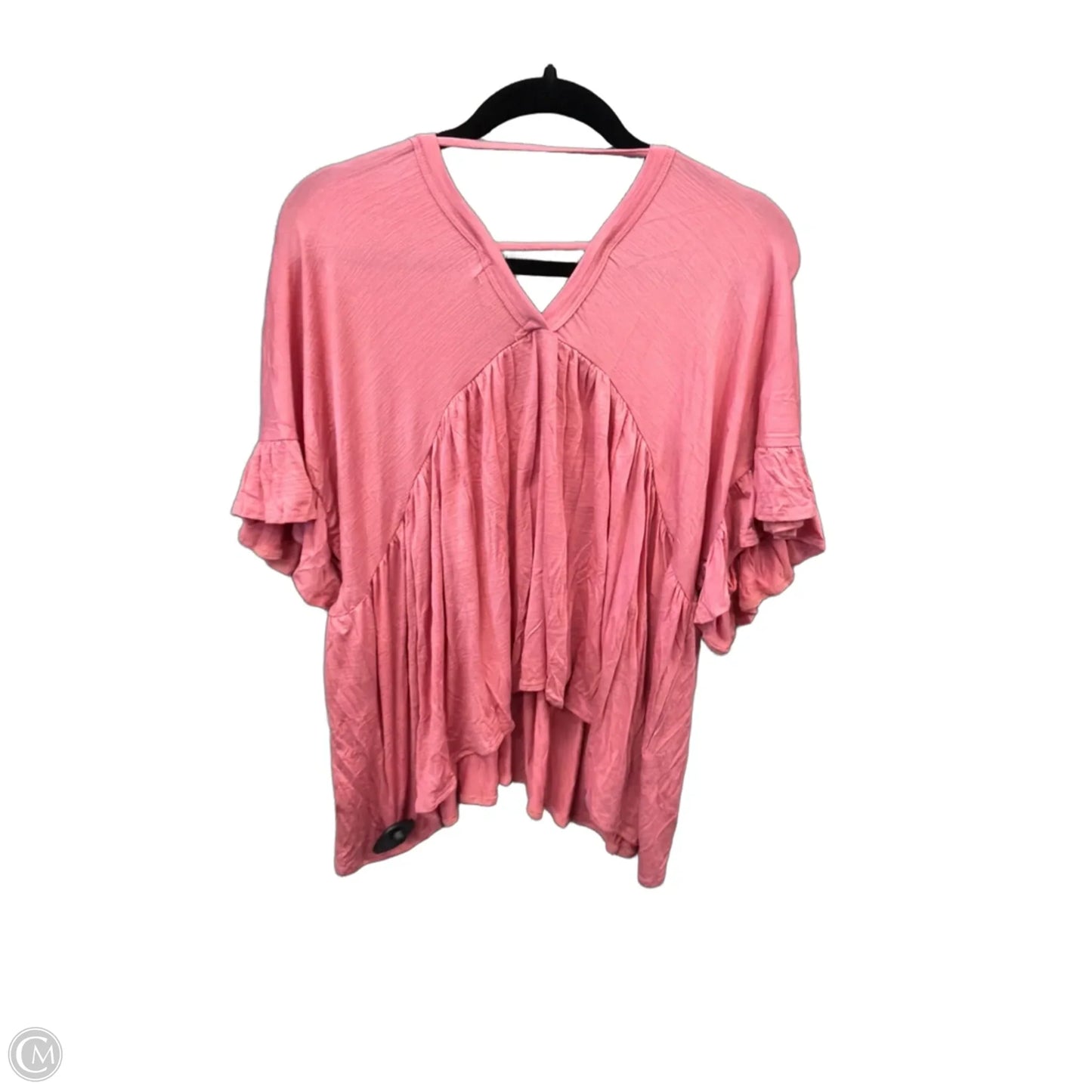 Top Short Sleeve By Impressions In Pink, Size: S