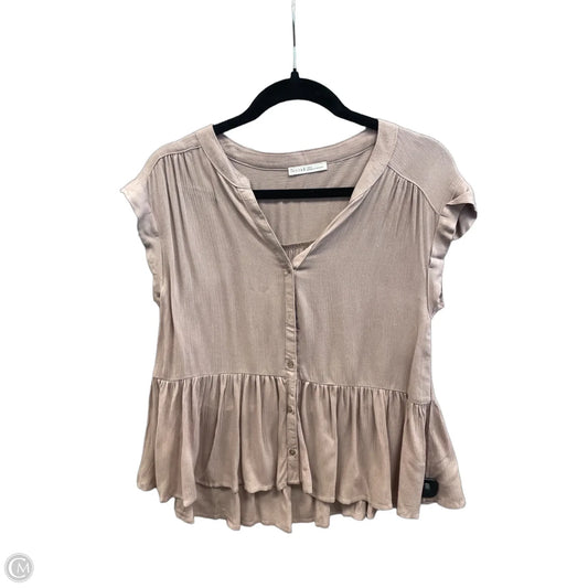 Top Short Sleeve By Be Cool In Brown, Size: S