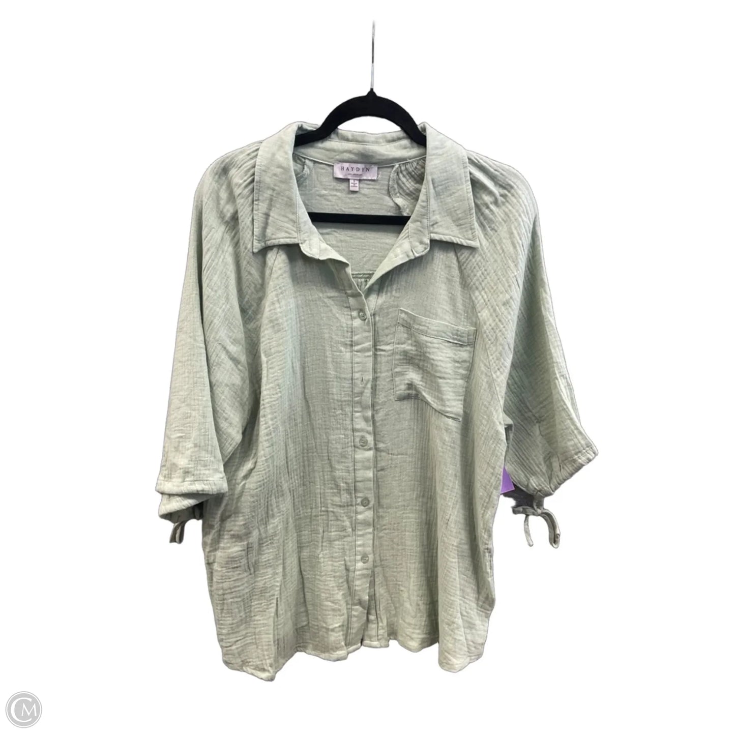 Tunic 3/4 Sleeve By Hayden La In Green, Size: S