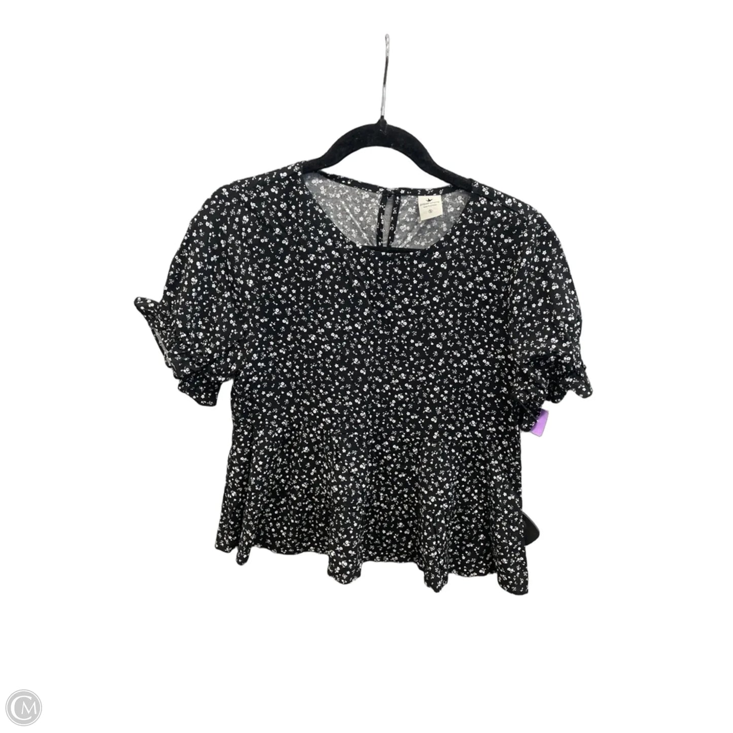 Top Short Sleeve By Paper Crane In Black, Size: S