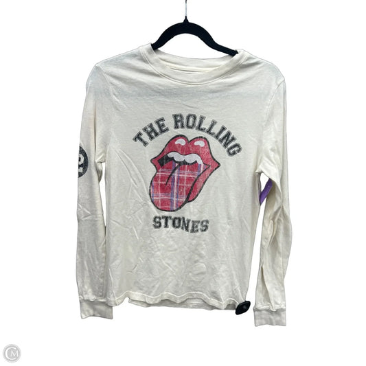 Top Long Sleeve By Clothes Mentor In Cream, Size: M