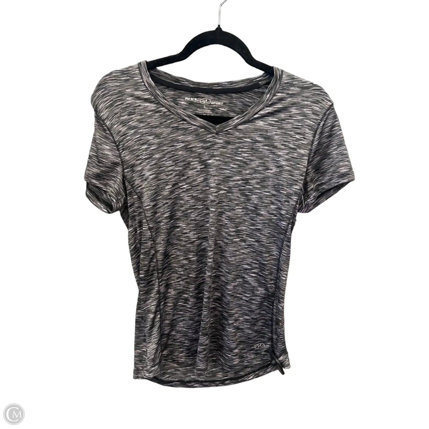 Athletic Top Short Sleeve By Nyl Wear In Grey, Size: S