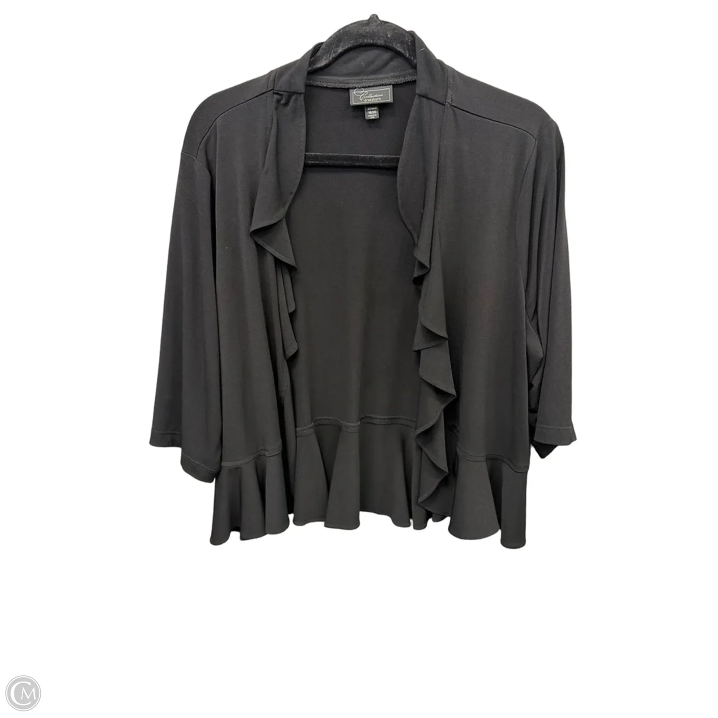 Cardigan By Dressbarn In Black, Size: 1x