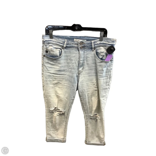 Jeans Cropped By Kancan In Blue Denim, Size: 10