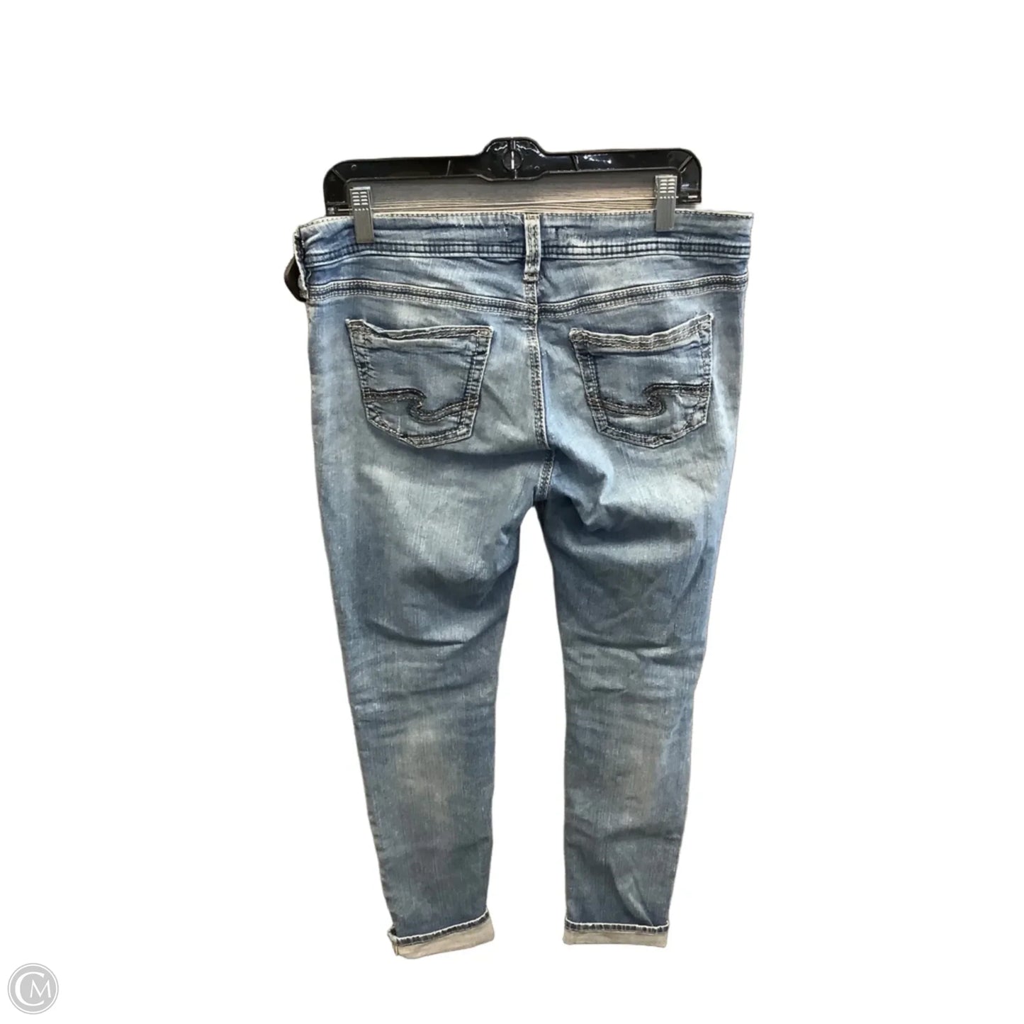 Jeans Skinny By Silver In Blue Denim, Size: 10
