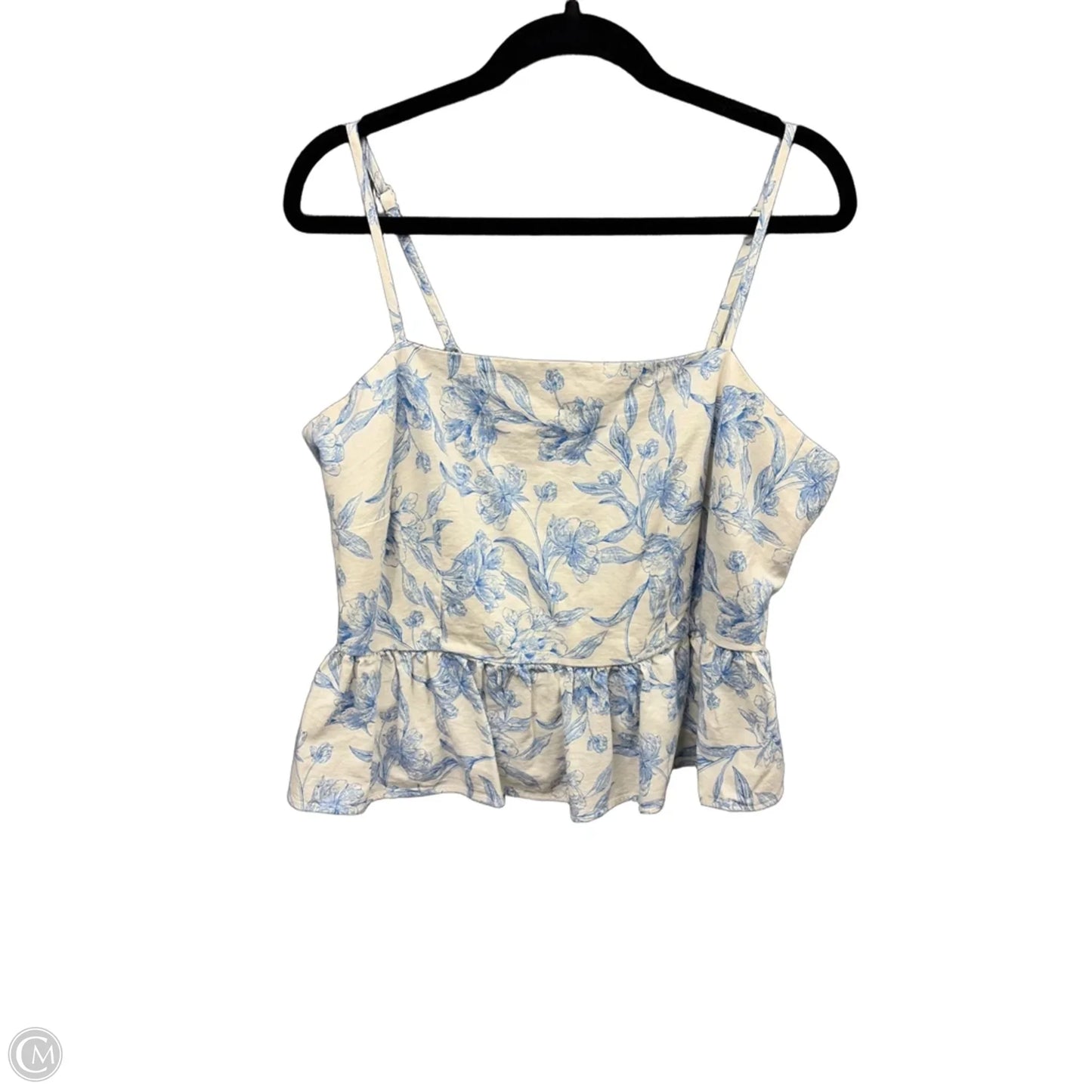 Top Sleeveless By A New Day In Blue & White, Size: Xxl