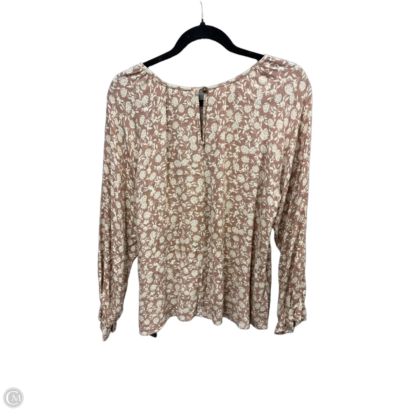 Tunic Long Sleeve By Clothes Mentor In Brown, Size: S