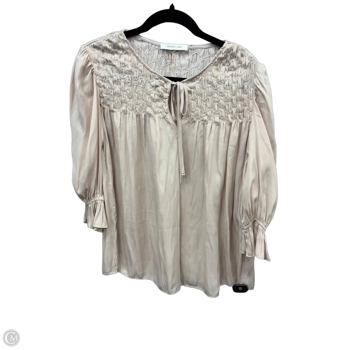 Blouse 3/4 Sleeve By Mustard Seed In Tan, Size: S