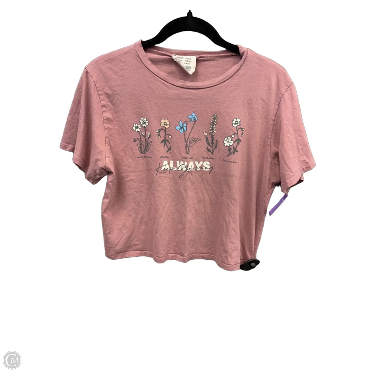 Top Short Sleeve By Clothes Mentor In Pink, Size: L