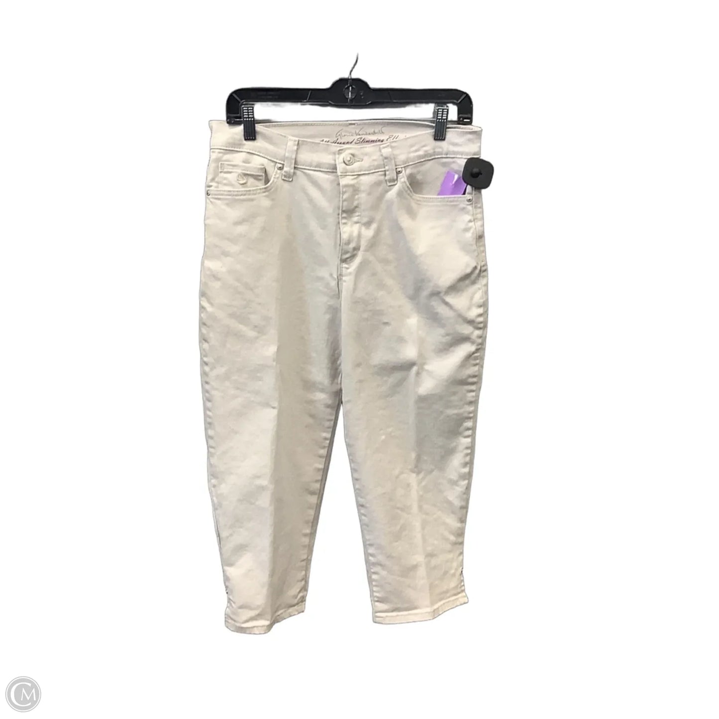 Capris By Gloria Vanderbilt In Tan Denim, Size: 8