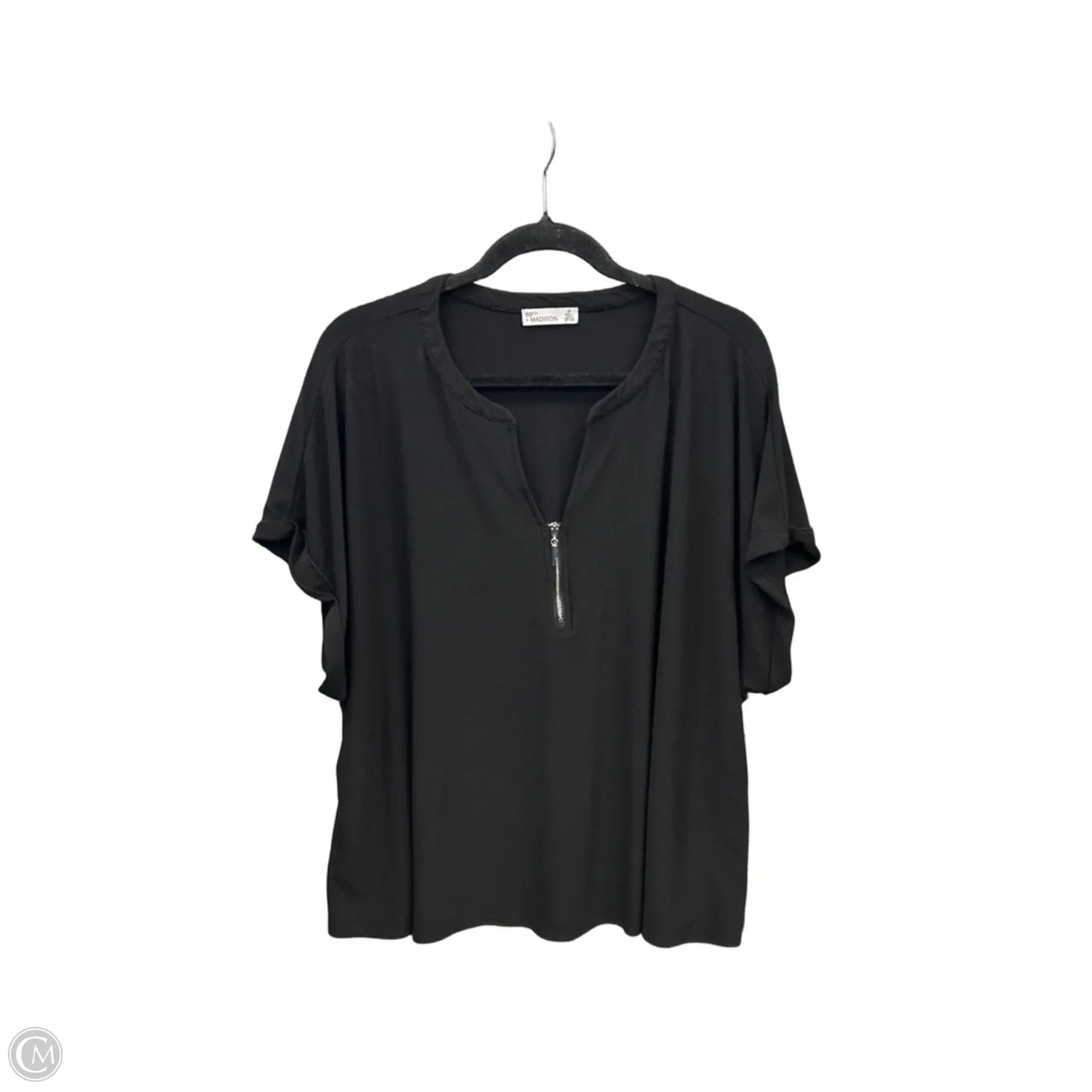 Top Short Sleeve By 89th And Madison In Black, Size: 3x