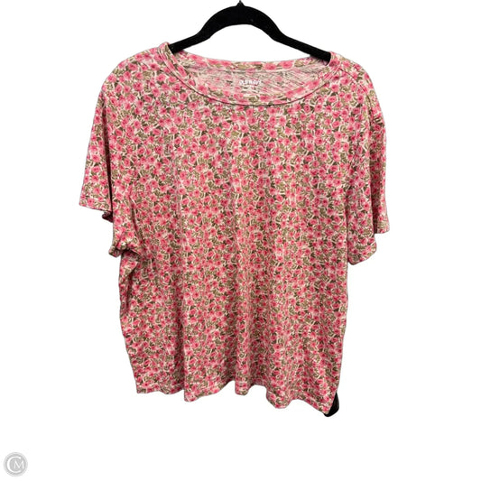 Top Short Sleeve By Old Navy In Floral Print, Size: Xxl