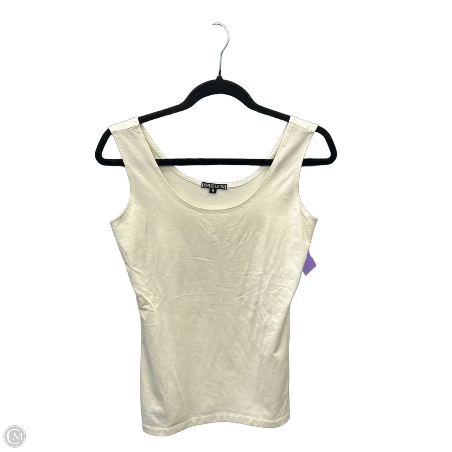 Top Sleeveless Basic By Clothes Mentor In Cream, Size: M