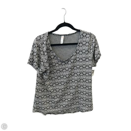 Tunic Short Sleeve By Lularoe In Black, Size: L