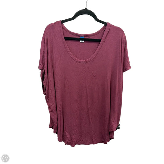 Tunic Short Sleeve By Old Navy In Purple, Size: Xxl