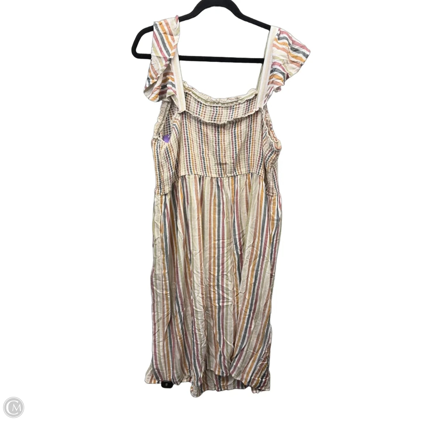 Dress Casual Midi By Sonoma In Striped Pattern, Size: 1x
