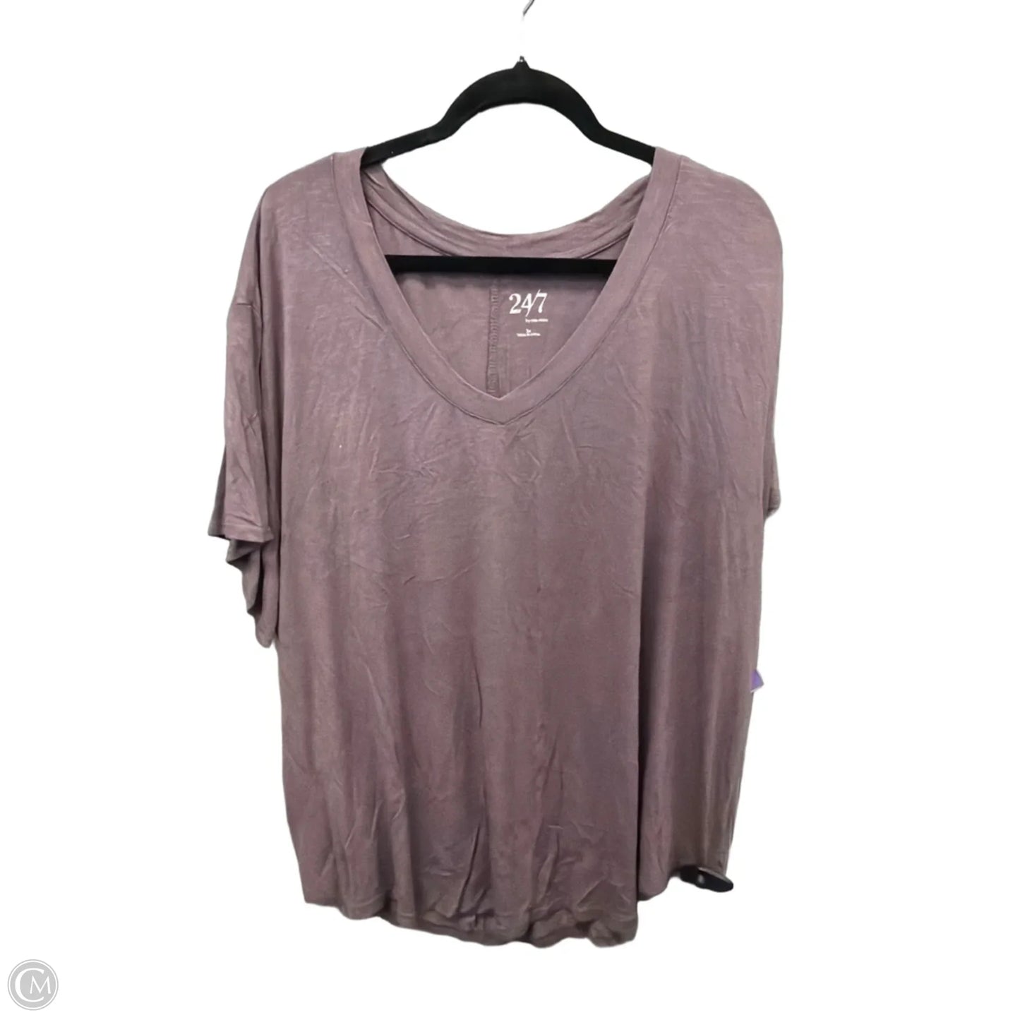 Tunic Short Sleeve By Maurices In Purple, Size: 3x