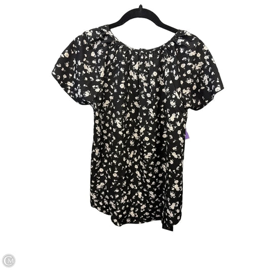 Top Short Sleeve By Clothes Mentor In Black, Size: M