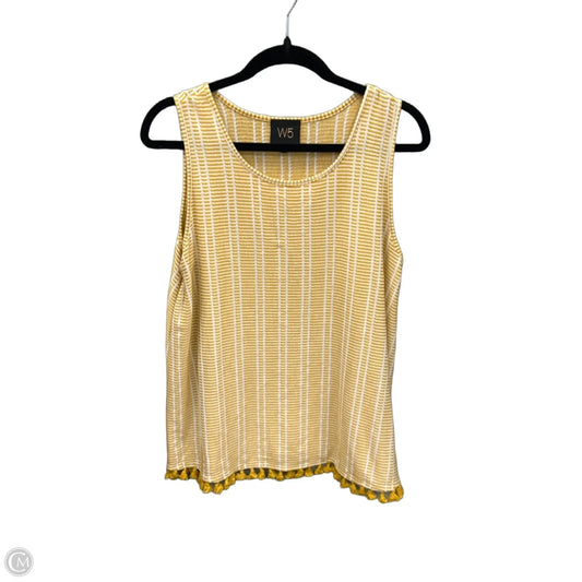 Top Sleeveless By W5 In Yellow, Size: Xl