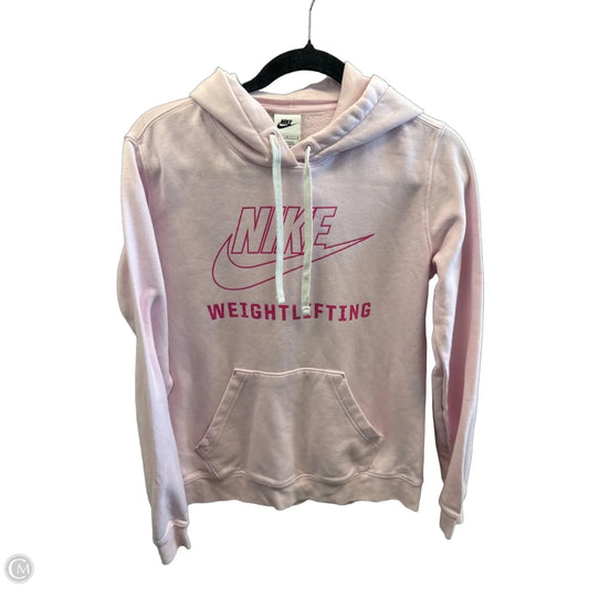 Sweatshirt Hoodie By Nike In Pink, Size: L