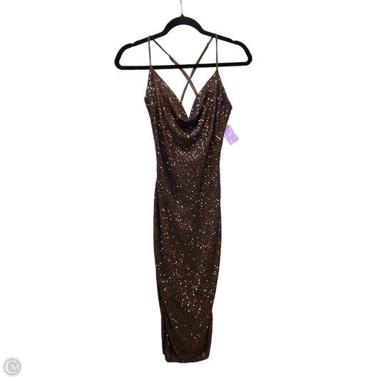 Dress Party Midi By Windsor In Brown, Size: S