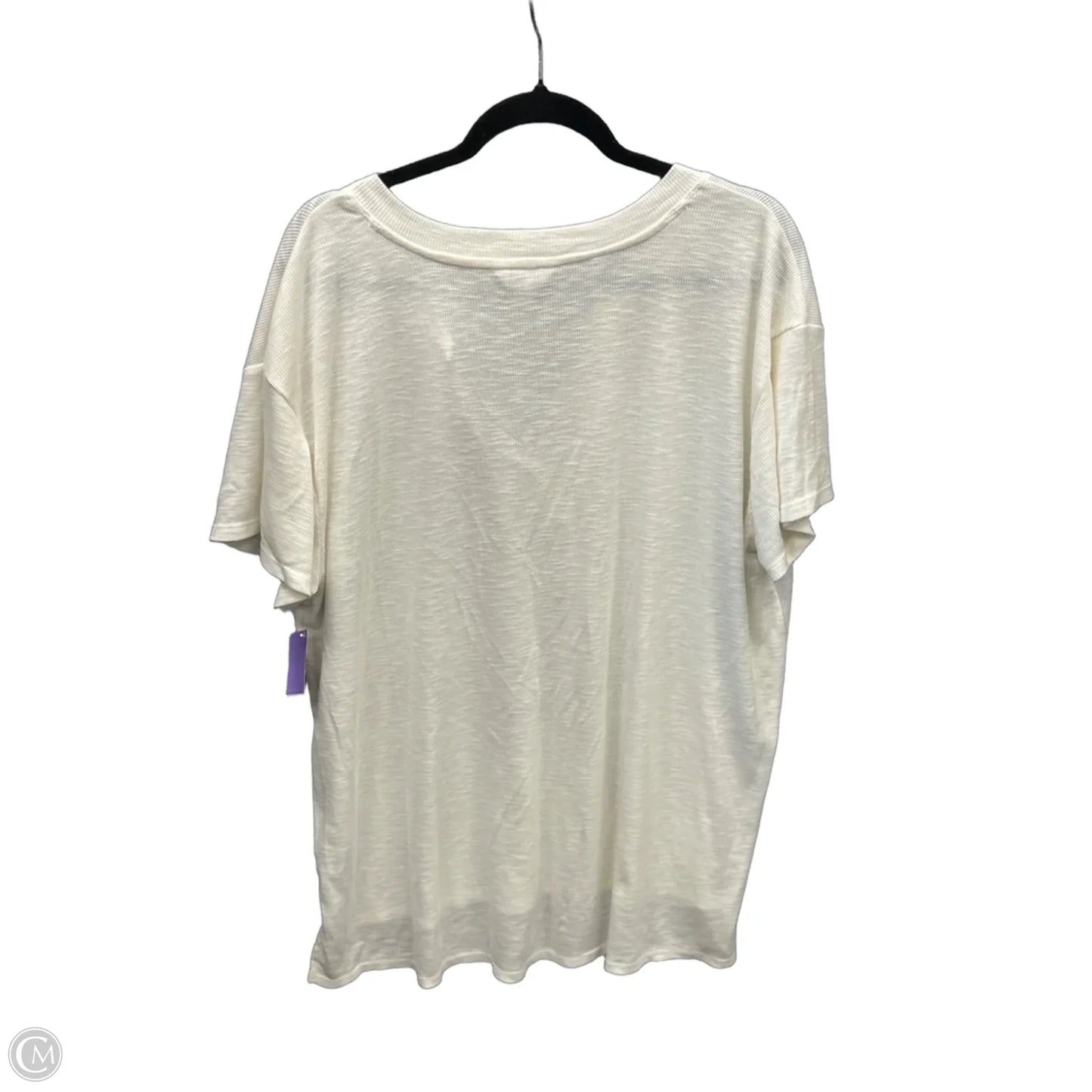 Tunic Short Sleeve By Time And Tru In Cream, Size: 3x