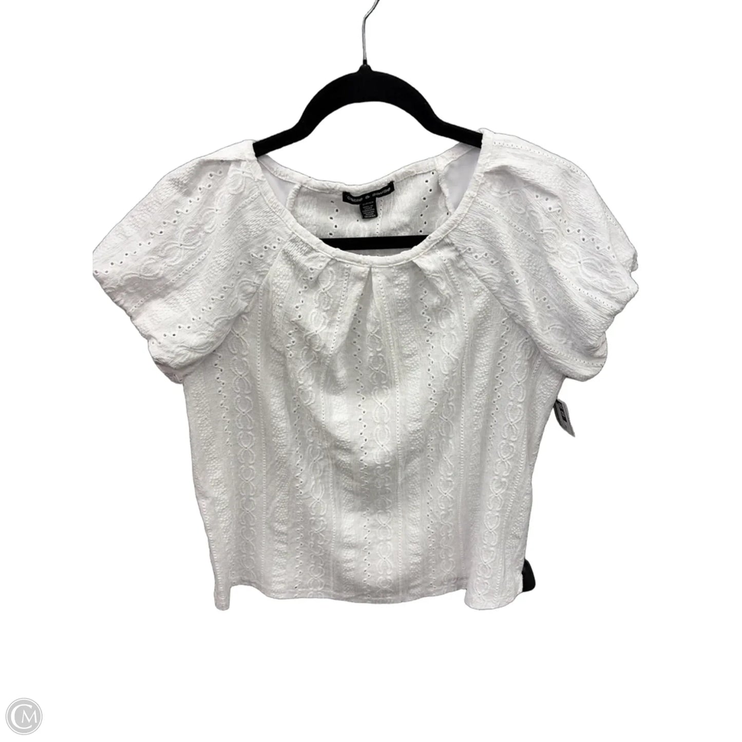 Top Short Sleeve By Cable And Gauge In White, Size: Sp