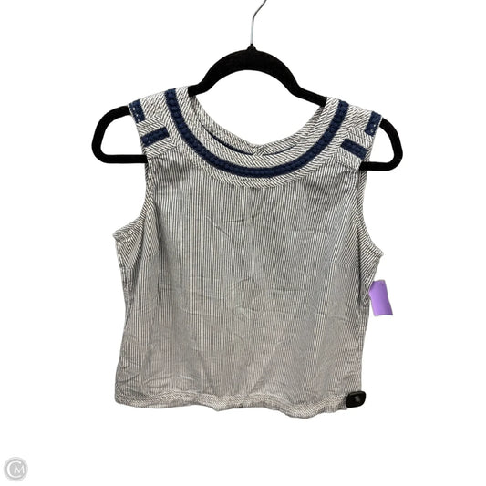 Top Sleeveless By Talbots In Striped Pattern, Size: M