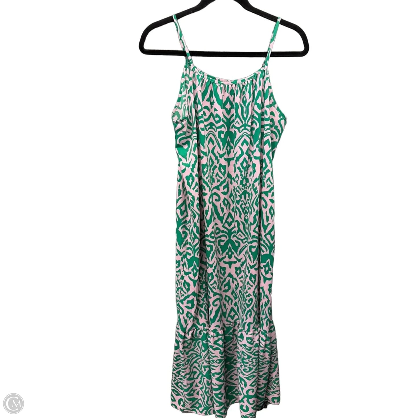 Dress Casual Maxi By Clothes Mentor In Green & Pink, Size: S