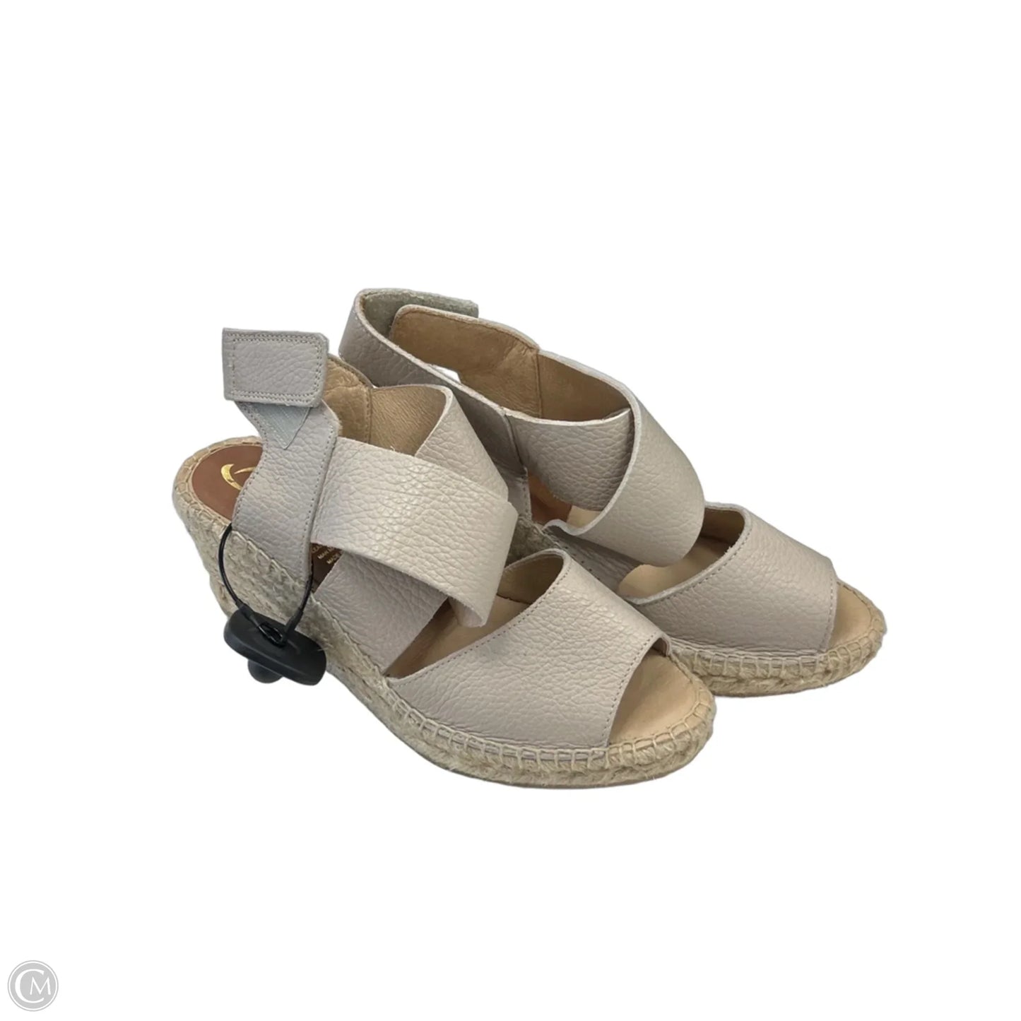 Sandals Heels Wedge By Clothes Mentor In Tan, Size: 6.5