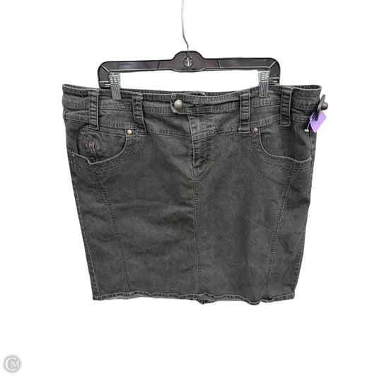 Skirt Midi By Avenue In Black Denim, Size: 20