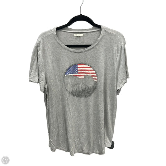 Top Short Sleeve By Maurices In Grey, Size: Xl
