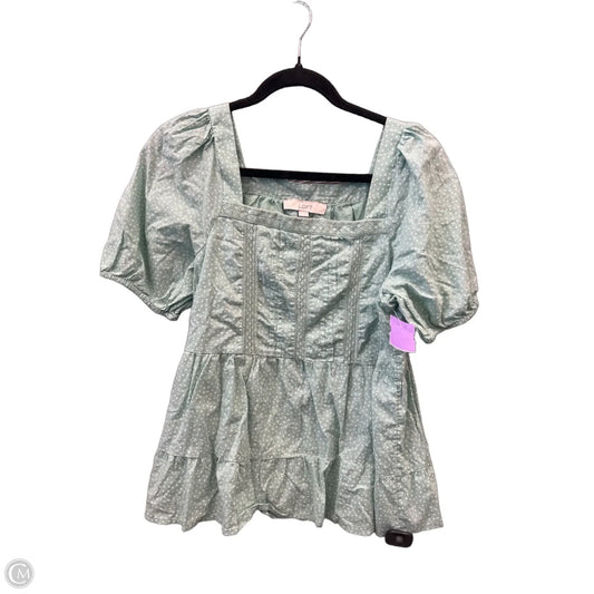 Top Short Sleeve By Loft In Green, Size: S