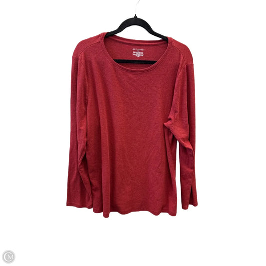 Top Long Sleeve Basic By Lane Bryant In Red, Size: 1x