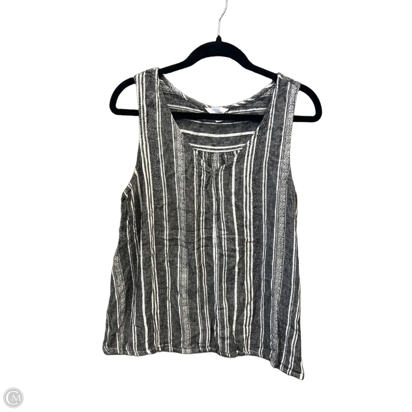 Top Sleeveless By Time And Tru In Striped Pattern, Size: Xl