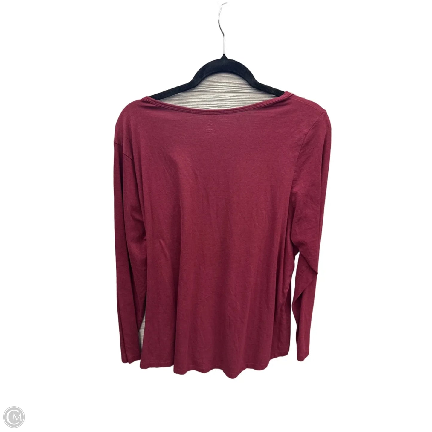 Top Long Sleeve Basic By Clothes Mentor In Red, Size: 1x
