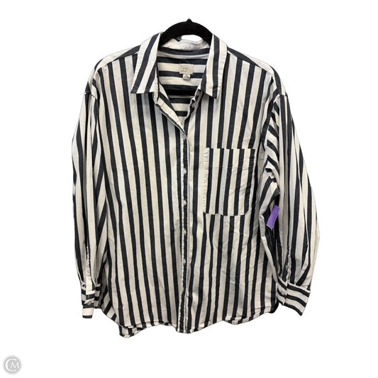 Top Long Sleeve By A New Day In Striped Pattern, Size: Xl
