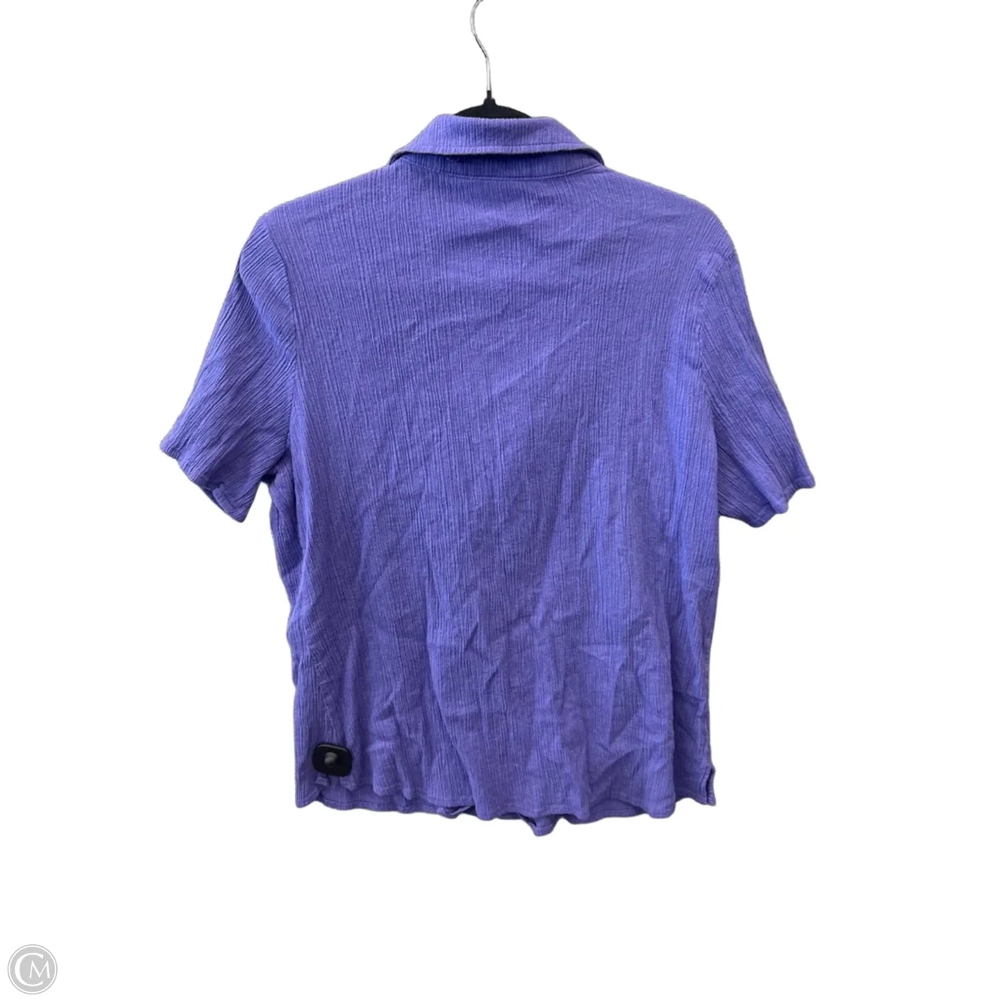 Top Short Sleeve By D&co. In Purple, Size: Xl