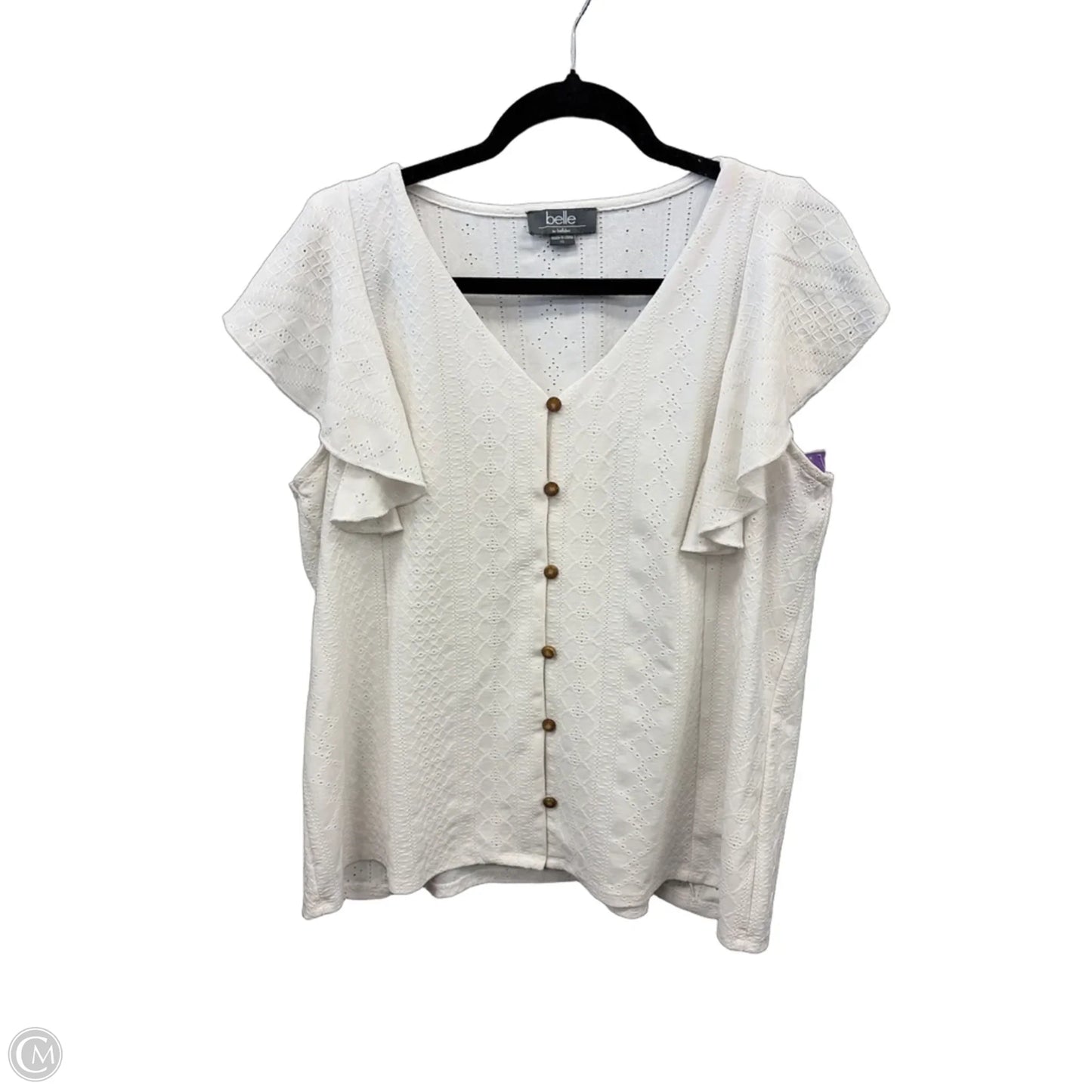 Top Short Sleeve By Belldini In White, Size: Xl