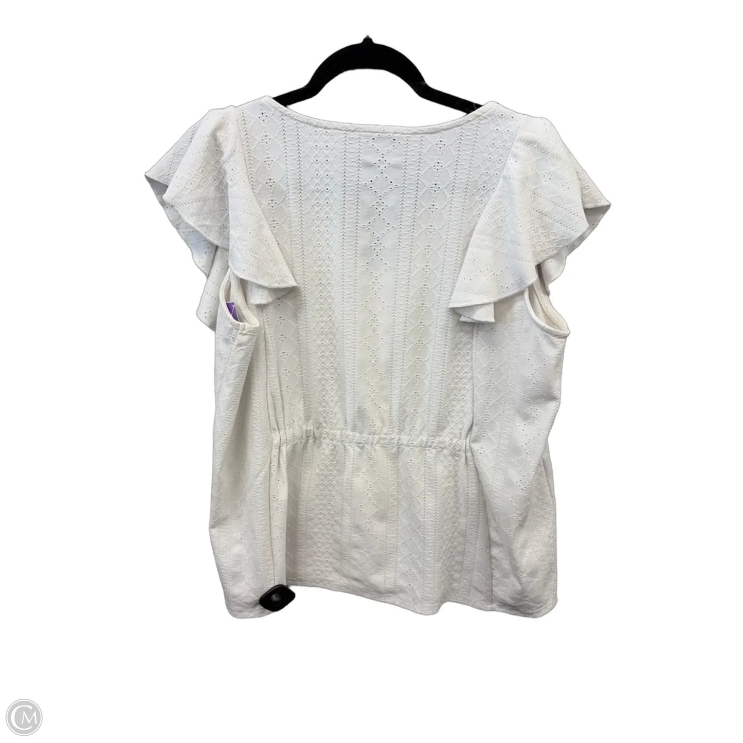Top Short Sleeve By Belldini In White, Size: Xl