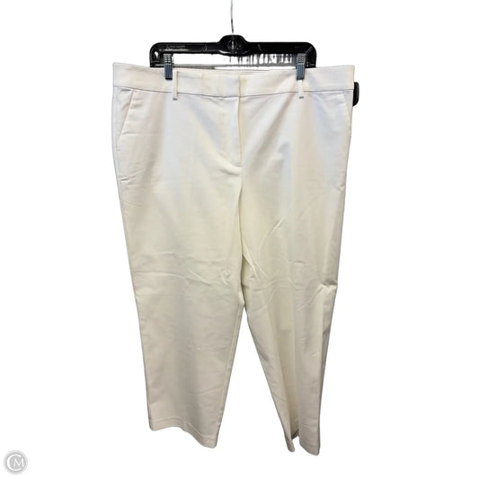 Pants Cropped By Loft In White, Size: 18