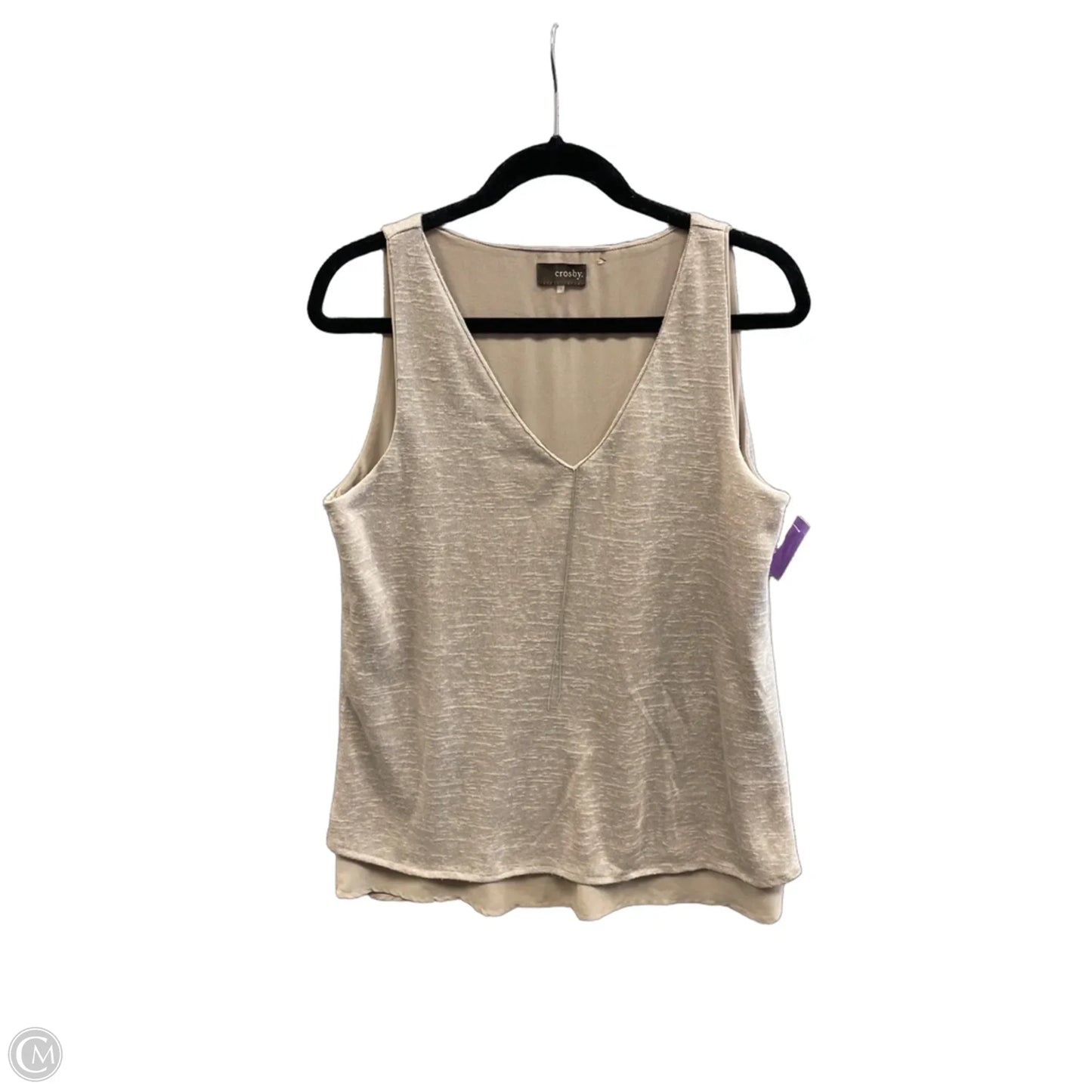 Top Sleeveless By Crosby In Beige, Size: L