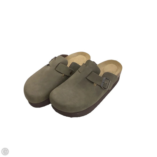 Sandals Flats By Cushionaire In Green, Size: 8.5