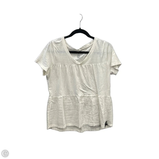 Top Short Sleeve By Sonoma In White, Size: S