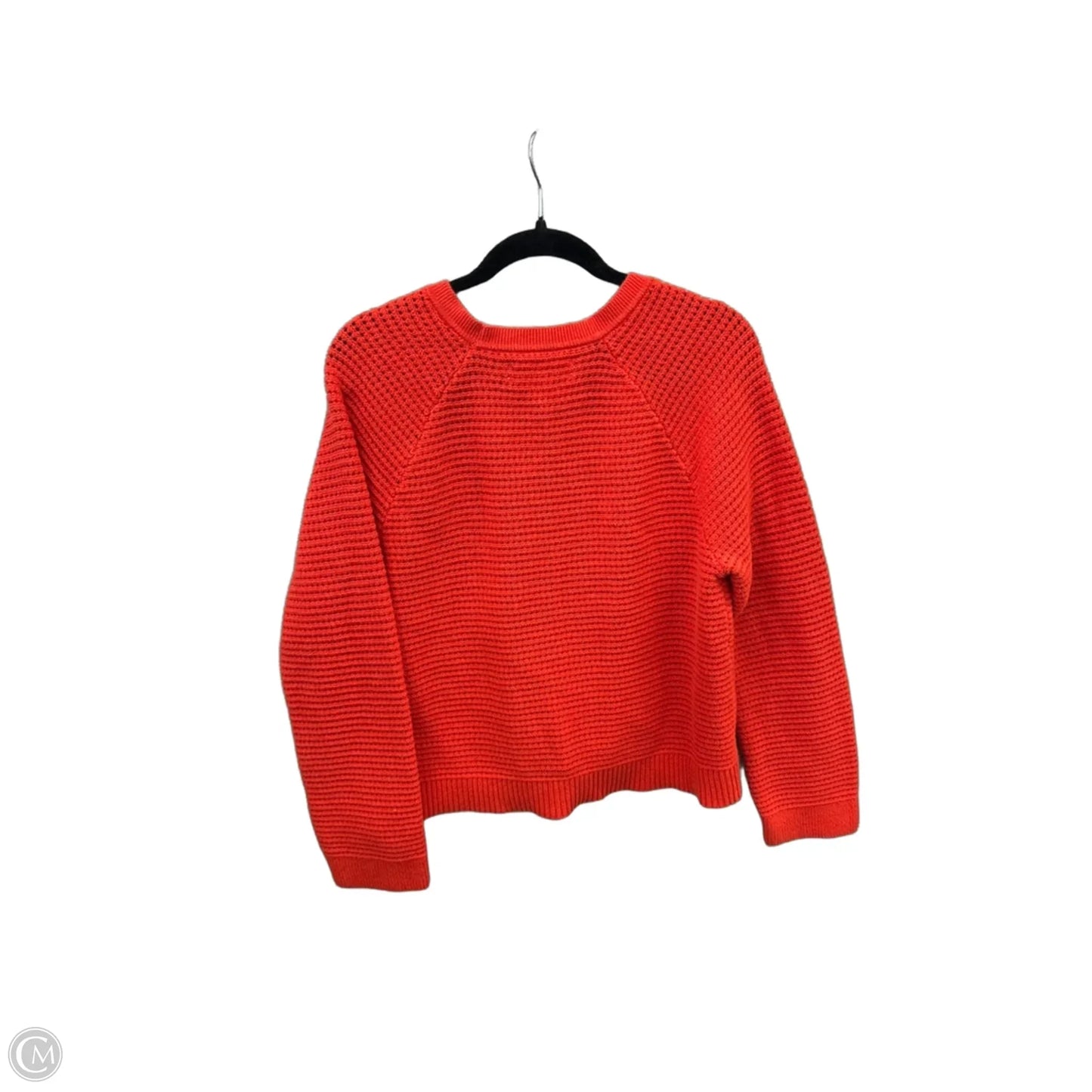 Sweater Cardigan By Loft In Orange, Size: L