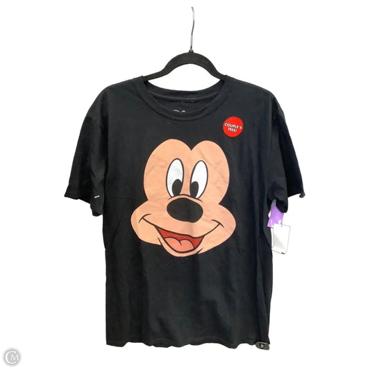 Top Short Sleeve By Disney In Black, Size: L