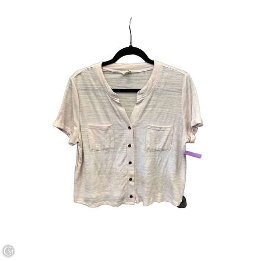 Top Short Sleeve By Clothes Mentor In Pink, Size: L