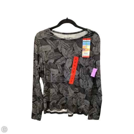 Athletic Top Long Sleeve Crewneck By Hang Ten In Grey, Size: M