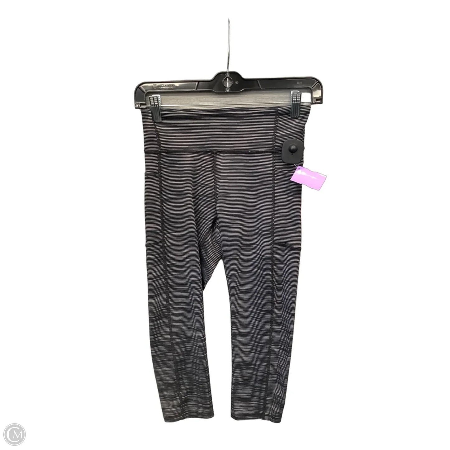 Athletic Leggings Capris By Tek Gear In Striped Pattern, Size: S